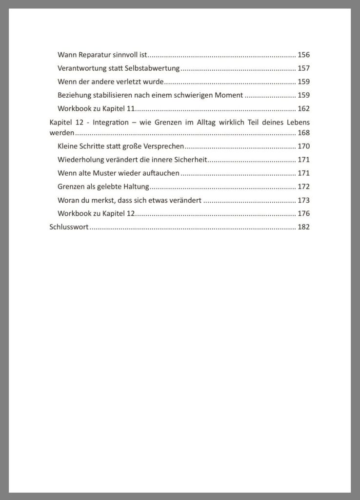 Inhaltsverzeichnis E-Book: Grenzen setzen und Nein sagen lernen